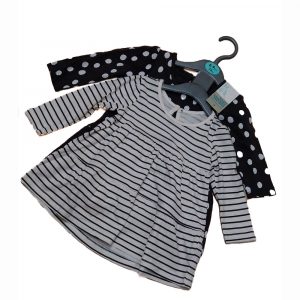 stiped and spotty baby girls dresses