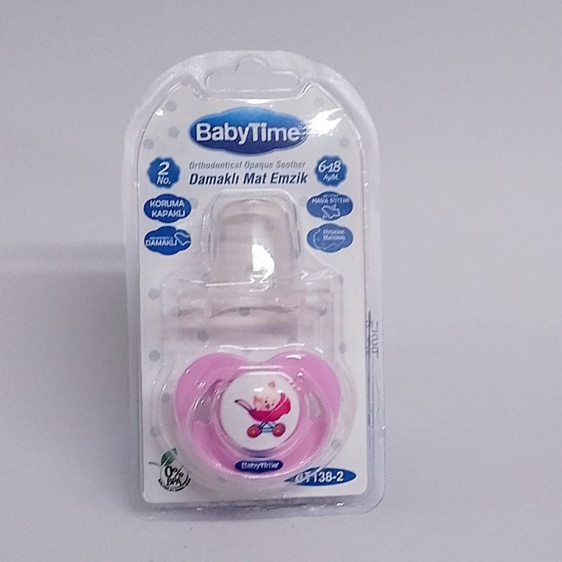 BabyTime Girls Orthodontic Soother Case Pink