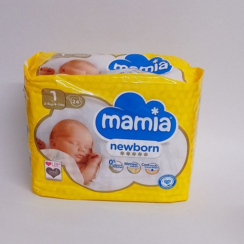 Mamia Newborn Nappies 24pcs