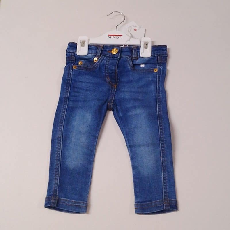 Minoti Contrast Stitch Jeans Blue 1C