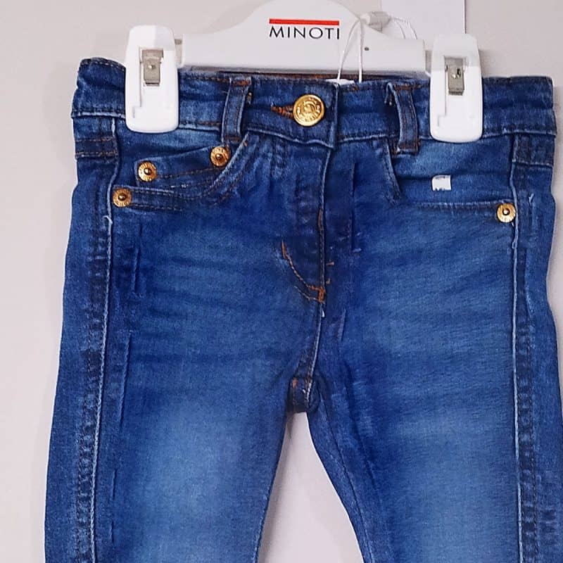 Minoti Contrast Stitch Jeans Blue
