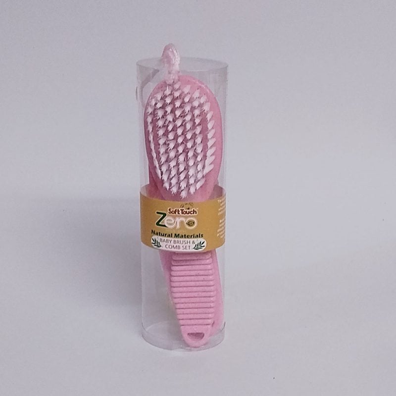 Soft Touch Zero Girls Brush Comb Set Pink