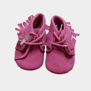 Baby pink soft sole shoes
