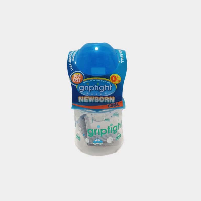 Griptight Blue Newborn Baby Bottle 60ml